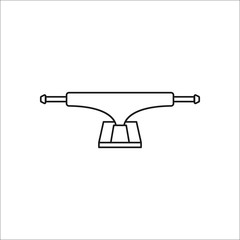 Skateboard Spare parts symbol line icon on background