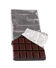 Fototapeta na wymiar chocolate bars isolated on white background