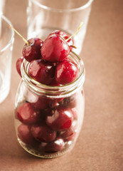 Sweet cherries as a background/ full frame
