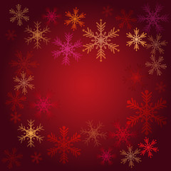 Naklejka na ściany i meble Christmas snowflakes background, vector illustration, web design