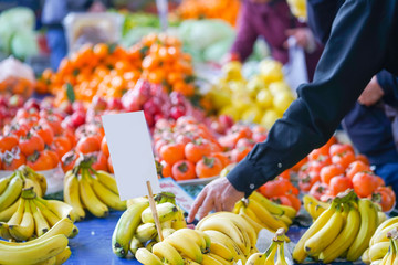 Fruits and vegetables market, bazaar.