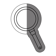 Lupe tool icon. Search magnifying glass zoom and lens heme. Isolated design. Vector illustration