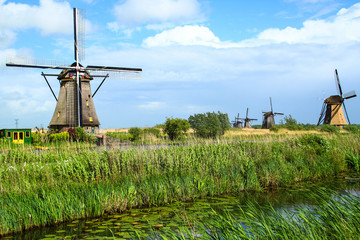 The windmills of Kinderdijk are one of the Dutch UNESCO world heritage sites