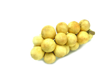 Lansium demesticum on white background.