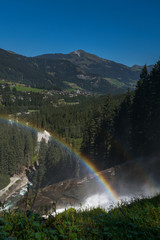 Krimml Waterfall - fifth highest waterfall, Alps, Tauern National Park, Austria, Europe