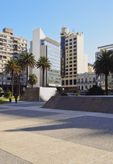 Uruguay, Montevideo, View of the Plaza Independencia(Independence Square).