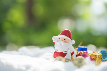 Colorful Christmas characters and decorations. Using as wallpaper