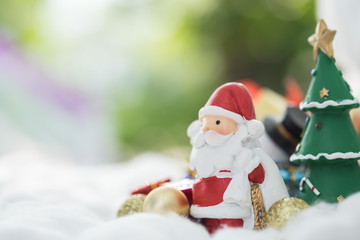 Colorful Christmas characters and decorations. Using as wallpape