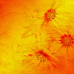 yellow red elegance flower paper