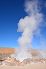 Landscape of Geysers in Atacama Chile