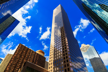 Modern downtown skyscrapers