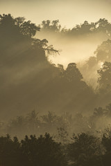 sunset over the  mountain