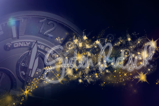 Silvesterstimmung mit Gl&uuml;ckw&uuml;nschen 