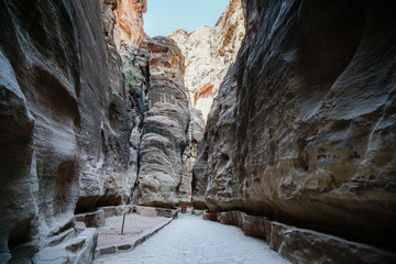 Felsenschlucht in Petra, Jordanien