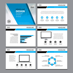 Business Template design set Presentation and brochure Annual report, flyer page with infographic element.