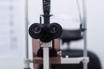 Close-up of biomicroscope