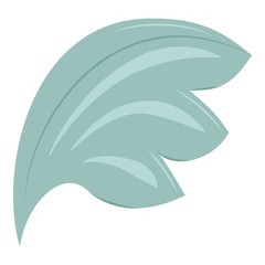Bird wing blue feathers icon. Cartoon illustration of bird wing blue feathers vector icon for web