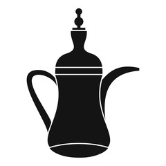 Oriental teapot icon. Simple illustration of oriental teapot vector icon for web