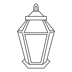 Arabic lamp icon. Outline illustration of arabic lamp vector icon for web