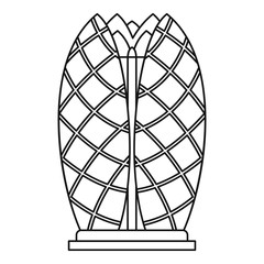 Emirates towers icon. Outline illustration of Emirates towers vector icon for web