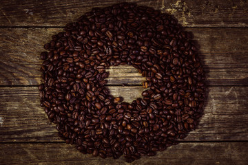 Kaffeekranz aus Kaffeebohnen
