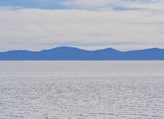 Bolivia, Potosi Department, Daniel Campos Province, View of the Salar de Uyuni, the largest salt flat in the world.