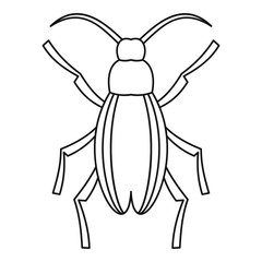Longhorn beetle grammoptera icon. Outline illustration of longhorn beetle grammoptera vector icon for web