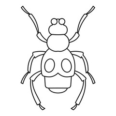 Beetle insect icon. Outline illustration of beetle insect vector icon for web