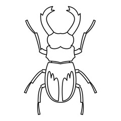Fototapeta na wymiar Rhinoceros beetle icon. Outline illustration of rhinoceros beetle vector icon for web