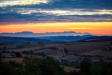 Sunrise in the early morning