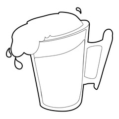 Beer icon. Outline illustration of beer vector icon for web