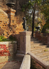 Obraz premium Chile, Santiago, View of the Santa Lucia Hill.