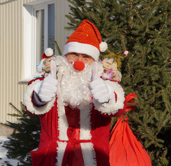 Photo of Santa Claus. Going to the New Year holidays.