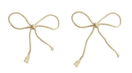 White cotton rope bows