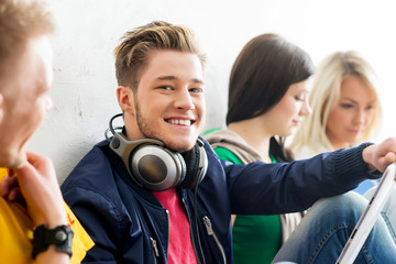 Young students chilling out after the lesson