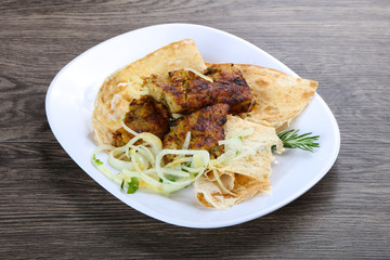 Vegetarian potato kebab