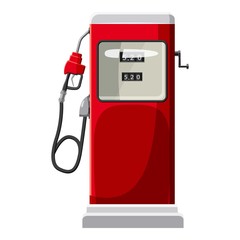 Gas station icon. Cartoon illustration of gas station vector icon for web