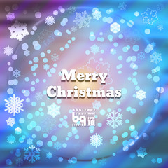 Abstract background snowflakes Merry Christmas