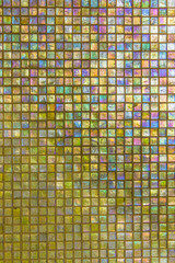 Fototapeta premium yellow nacreous mosaic colorful background on the wall
