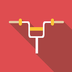 Bicycle handlebar icon. Flat illustration of bicycle handlebar vector icon for web