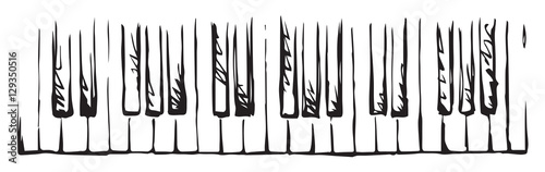 "Piano Keys. Vector drawing" Stockfotos und lizenzfreie Vektoren auf
