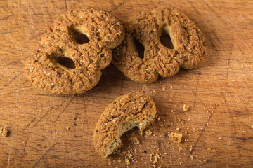Homemade buckwheat flour cookies with brown sugar