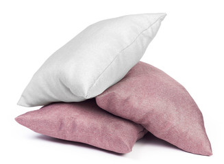 pillows on white background