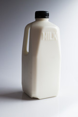 milk on the white background.