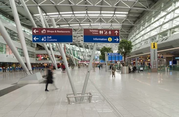 Printed roller blinds Airport Dusseldorf airport terminal