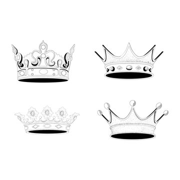 Set of royal crowns