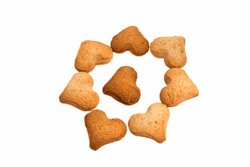 Heart-shaped cookies