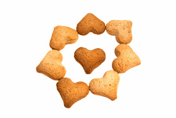 Heart-shaped cookies