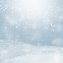 Beautiful winter background. Landscape with bokeh.