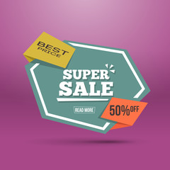 Modern Sale badge and special offer template for web and print.